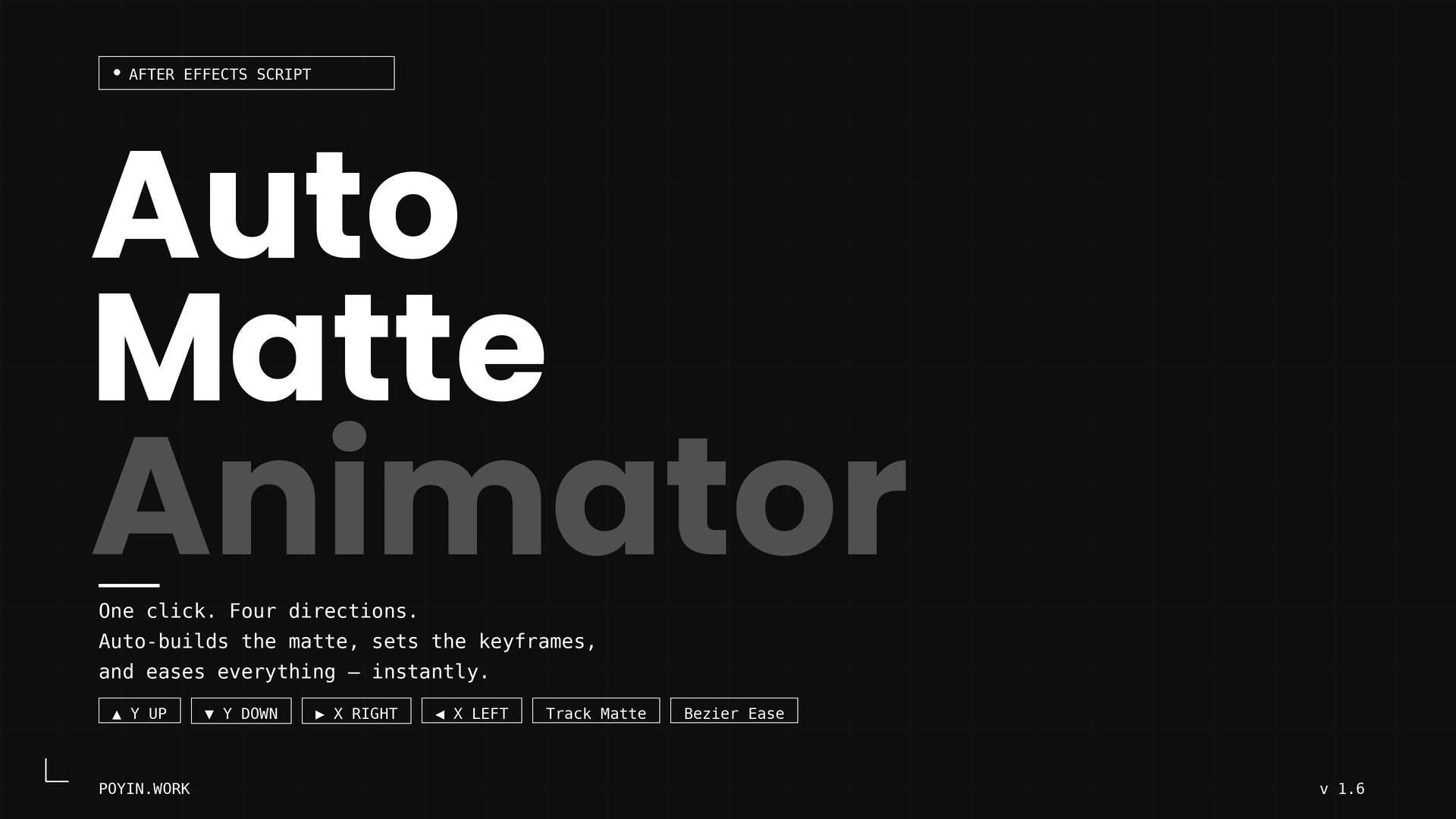 一秒做出遮罩進場動畫：我用 AI 開發到上架的 AE 小工具 Auto Matte Animator