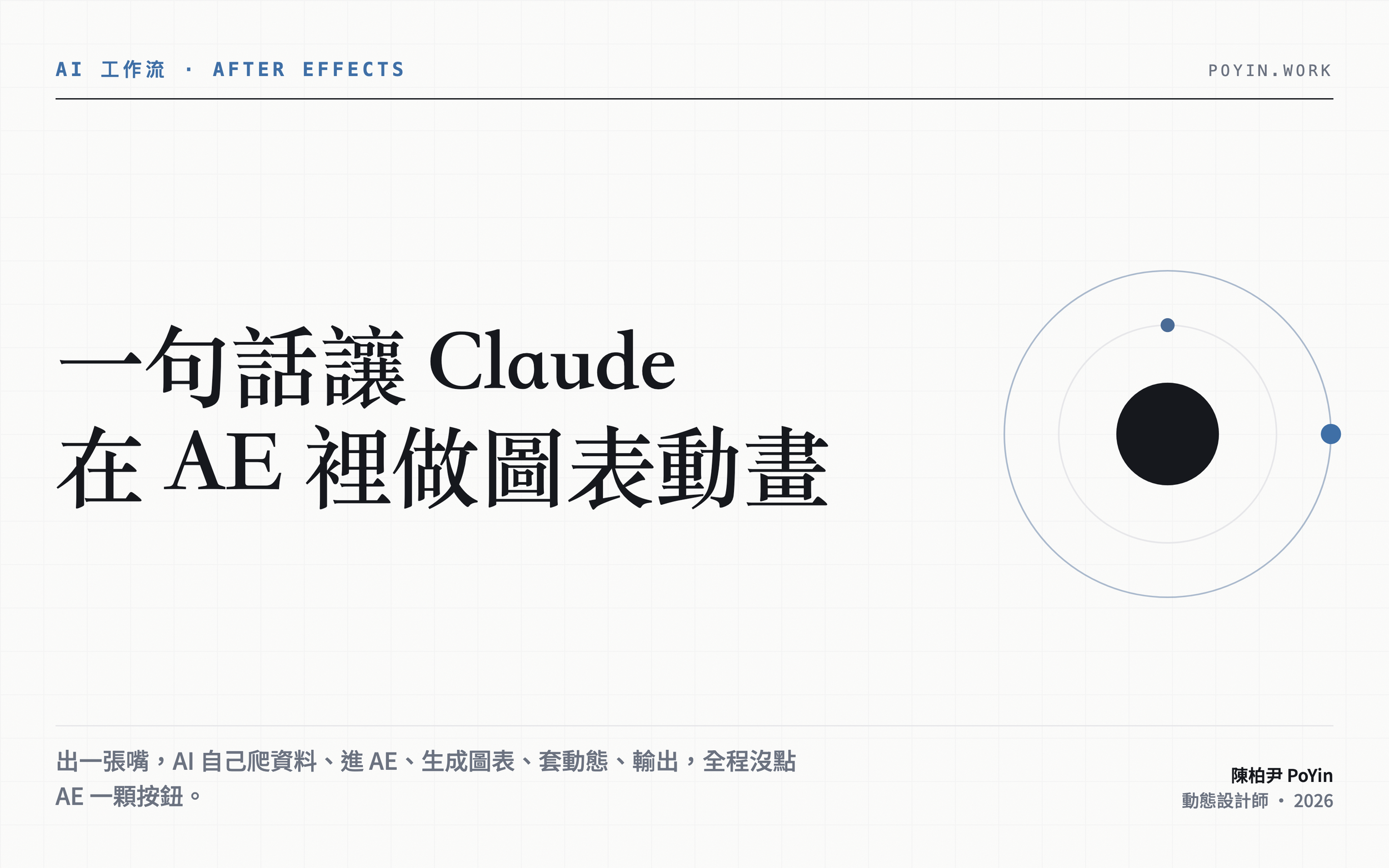 Claude × AE MCP 一句話做圖表動畫：AI 操作 After Effects 實測