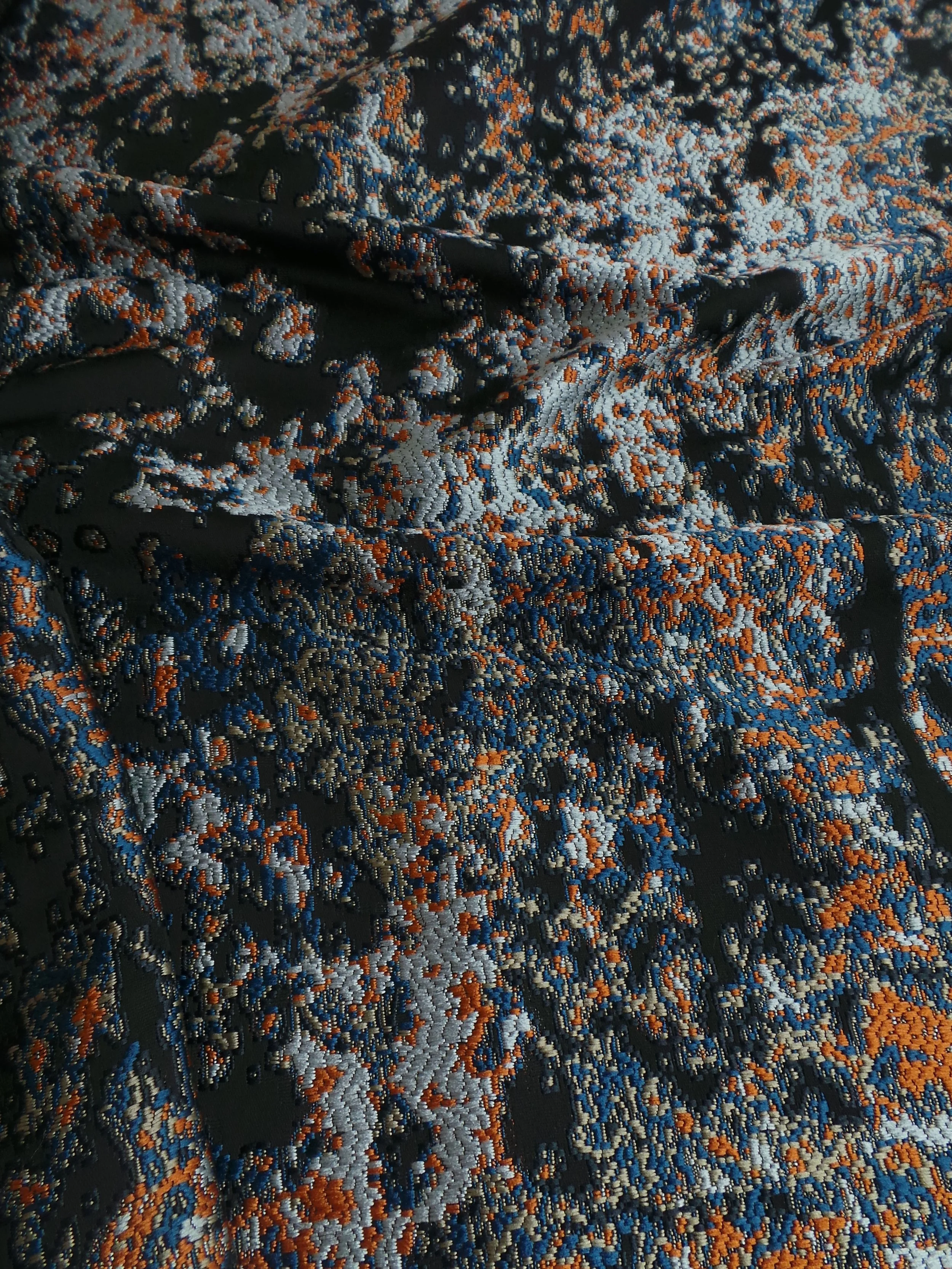 Shades of Blue with a hint of rust abstract desgin