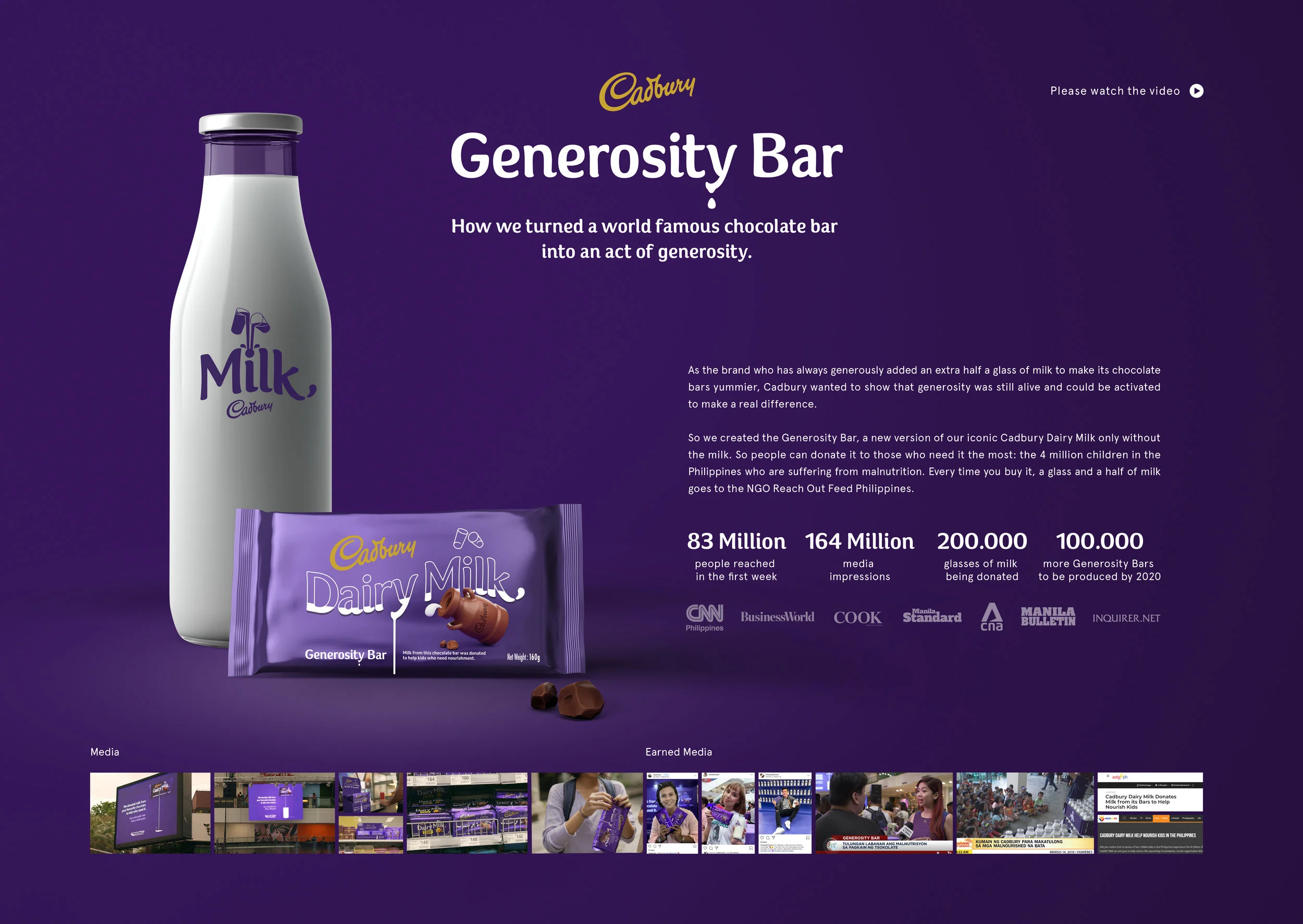 Cadbury Generosity Bar - Presentation Board