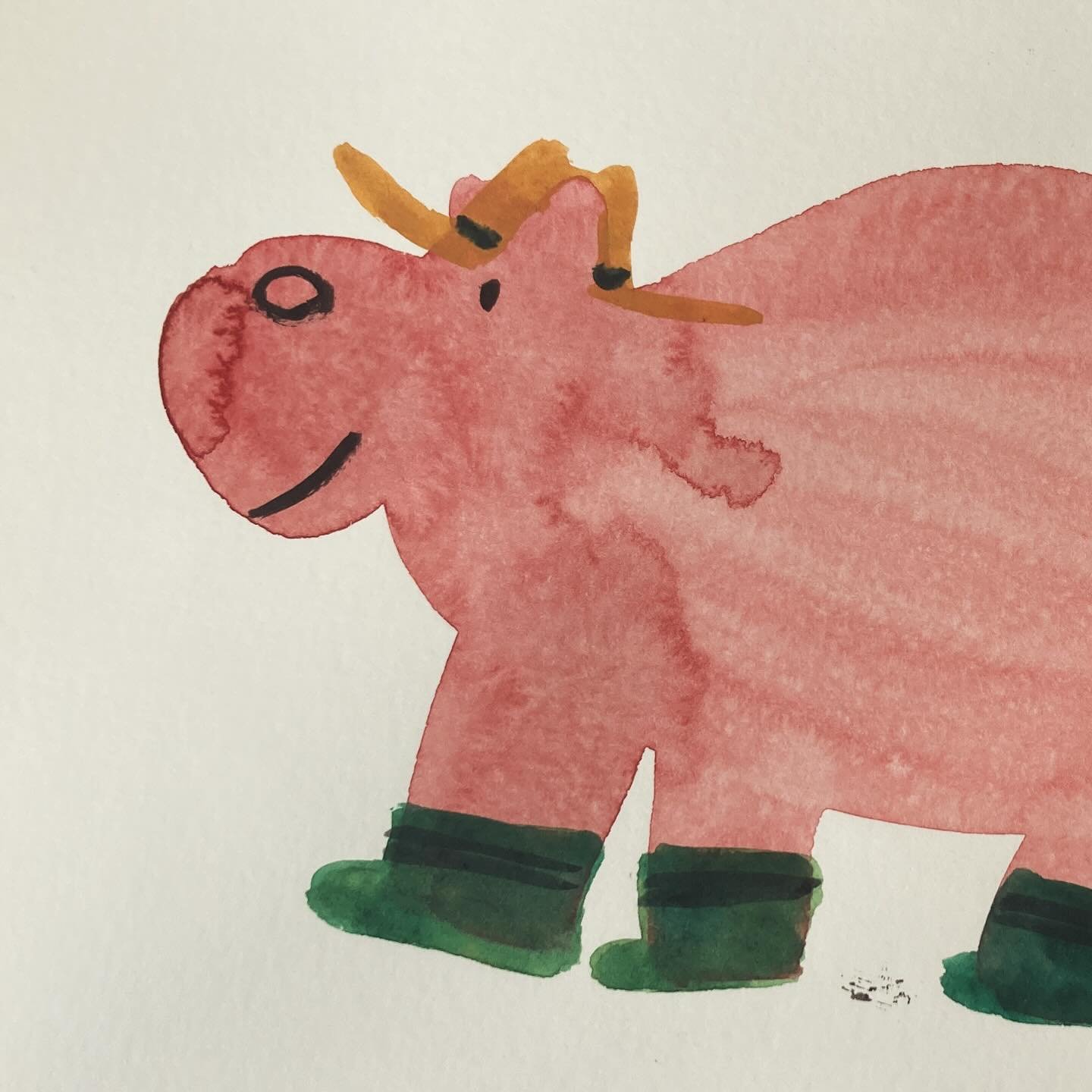 Moi de mai. lapsus orthographique involontaire que je laisse parce qu&rsquo;il me fait rire🦛👒👢passion jardinage et feeling un peu enrob&eacute;e&hellip; tel est mon &eacute;tat d&rsquo;esprit en cet fin de moi, c&oelig;ur sur vous! 
.
.
 #illustra