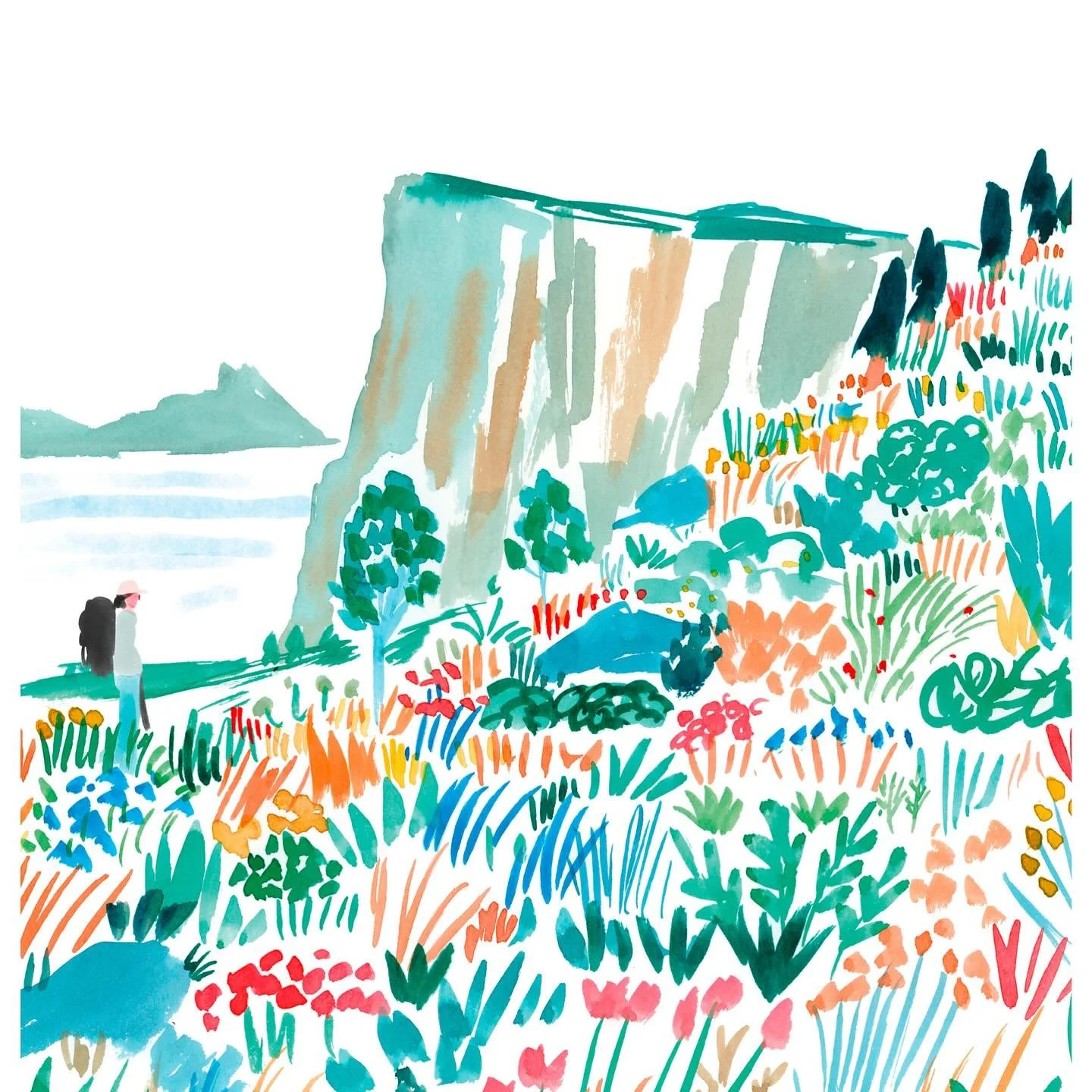 Un peu de la lumi&egrave;re d&rsquo;&eacute;t&eacute; 💙💛❤️💚
.
 #illustration #art #drawing #sketch #artwork #illustrator #illustrationart #bookart #illustrationoftheday #instaart #illustrationartists #draw #watercolorart #sketchbook #illustrations