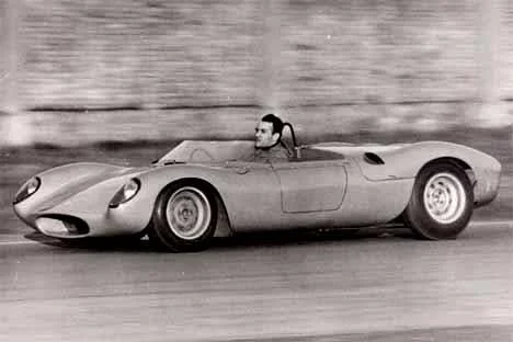 De Tomaso testing a Sports 1000 (OSCA engine.)