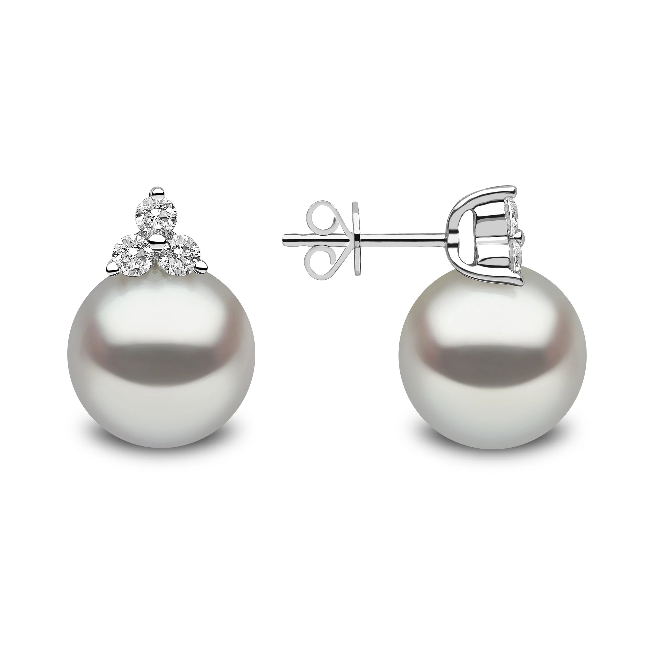 Statement Pearl Earrings with Genuine Diamonds — Windsor Pearl