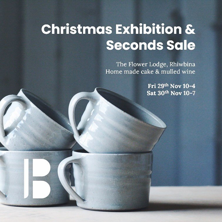 This Friday and Saturday I&rsquo;ll be hosting my annual Christmas exhibition and sale at the @flower_lodge 🎄 there will 100s of brand new pots, from flat white cups to tea mugs, statement pieces and everything in between. There will also be a pay w