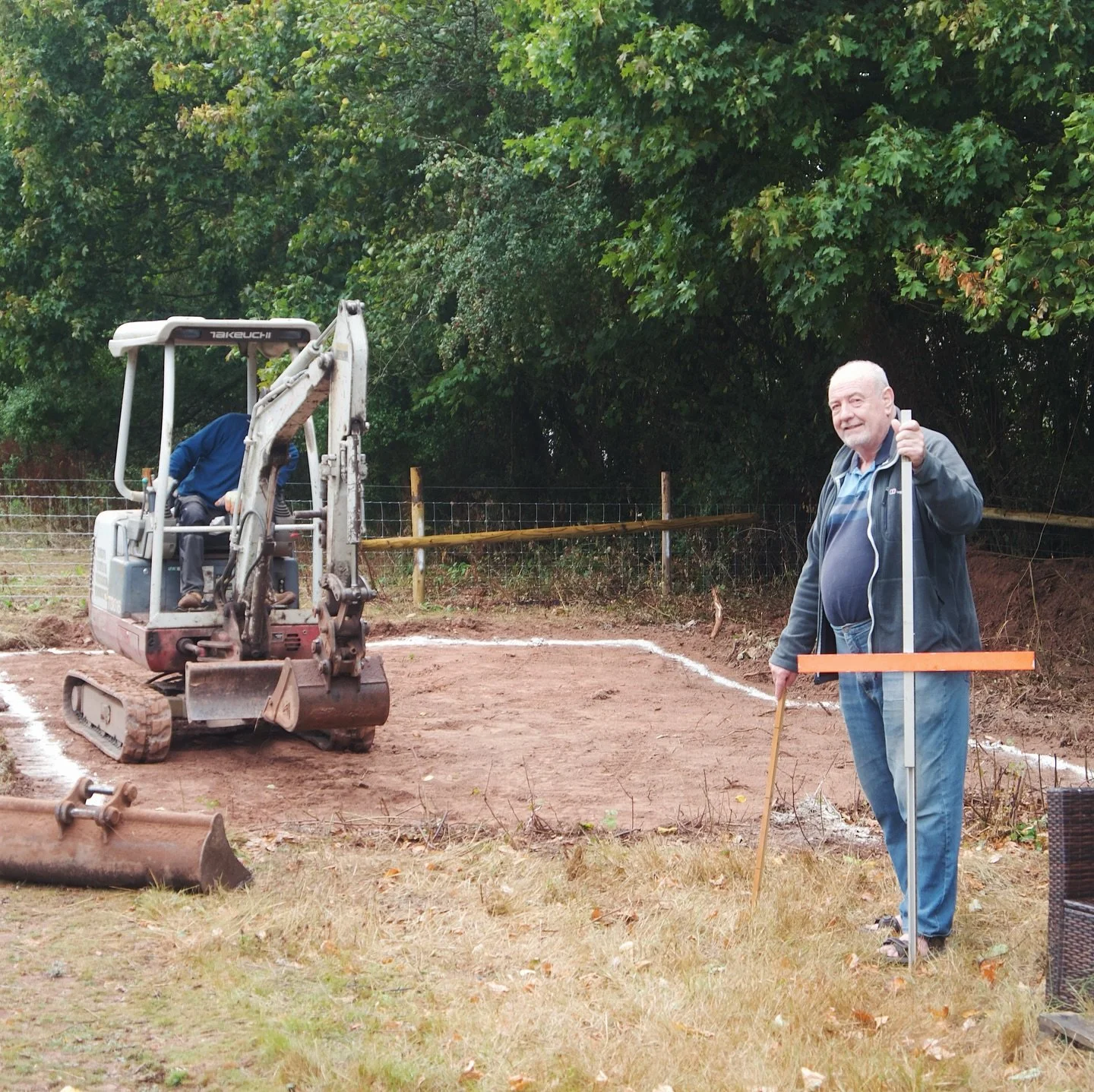 So, let&rsquo;s open the retrospective studio build documentation where it started: with two men called Steve and a little digger. The man on the right is my inimitable old man, Steve. The gentleman in the digger is his machine driver mate&hellip;. A