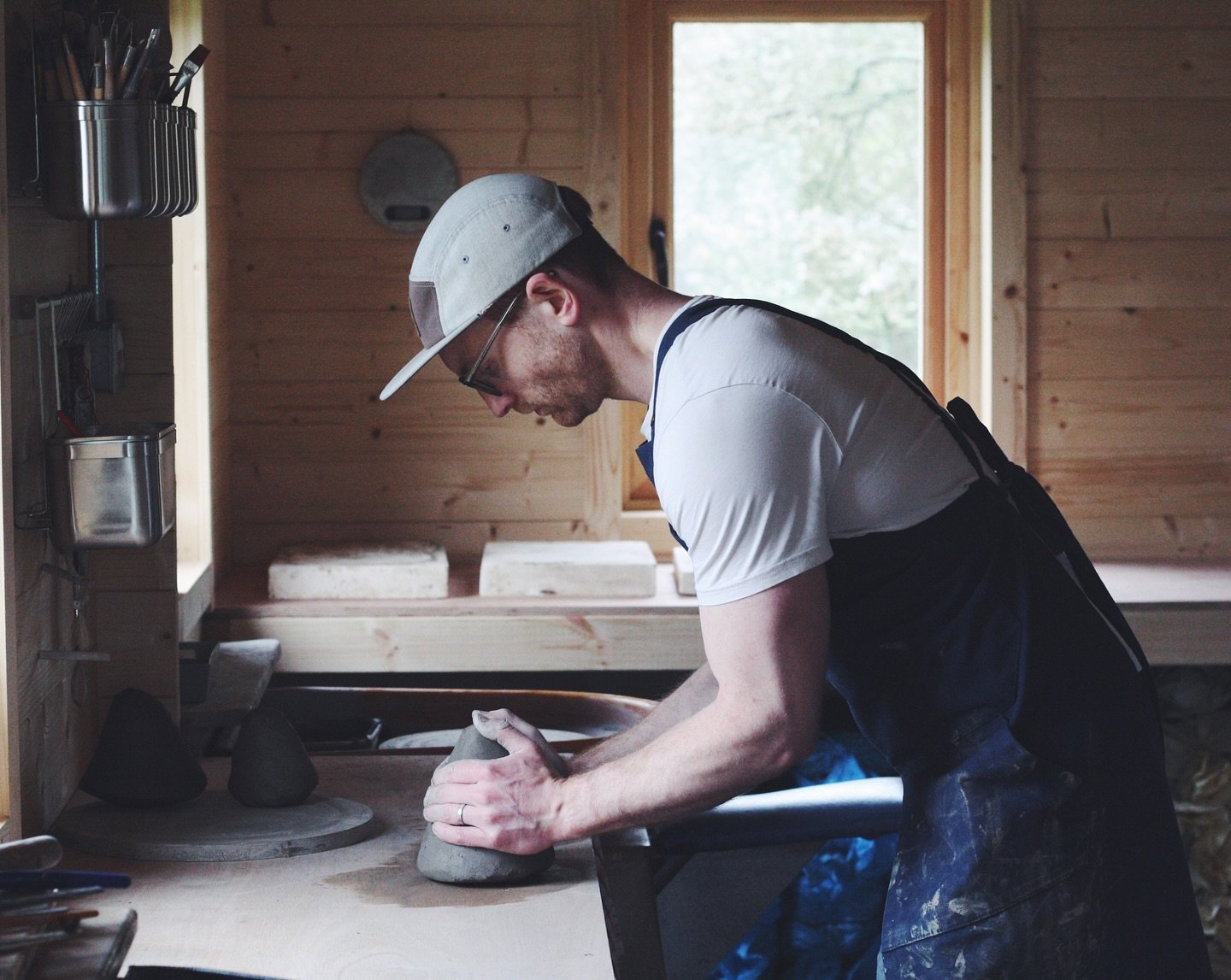 I took some time to make a pot in 2 sections yesterday. I&rsquo;m relatively ambivalent about the outcome, but some focused making time in the studio was literal bliss. Soft light. Music on. So much space to work and to think. Exciting times ahead.