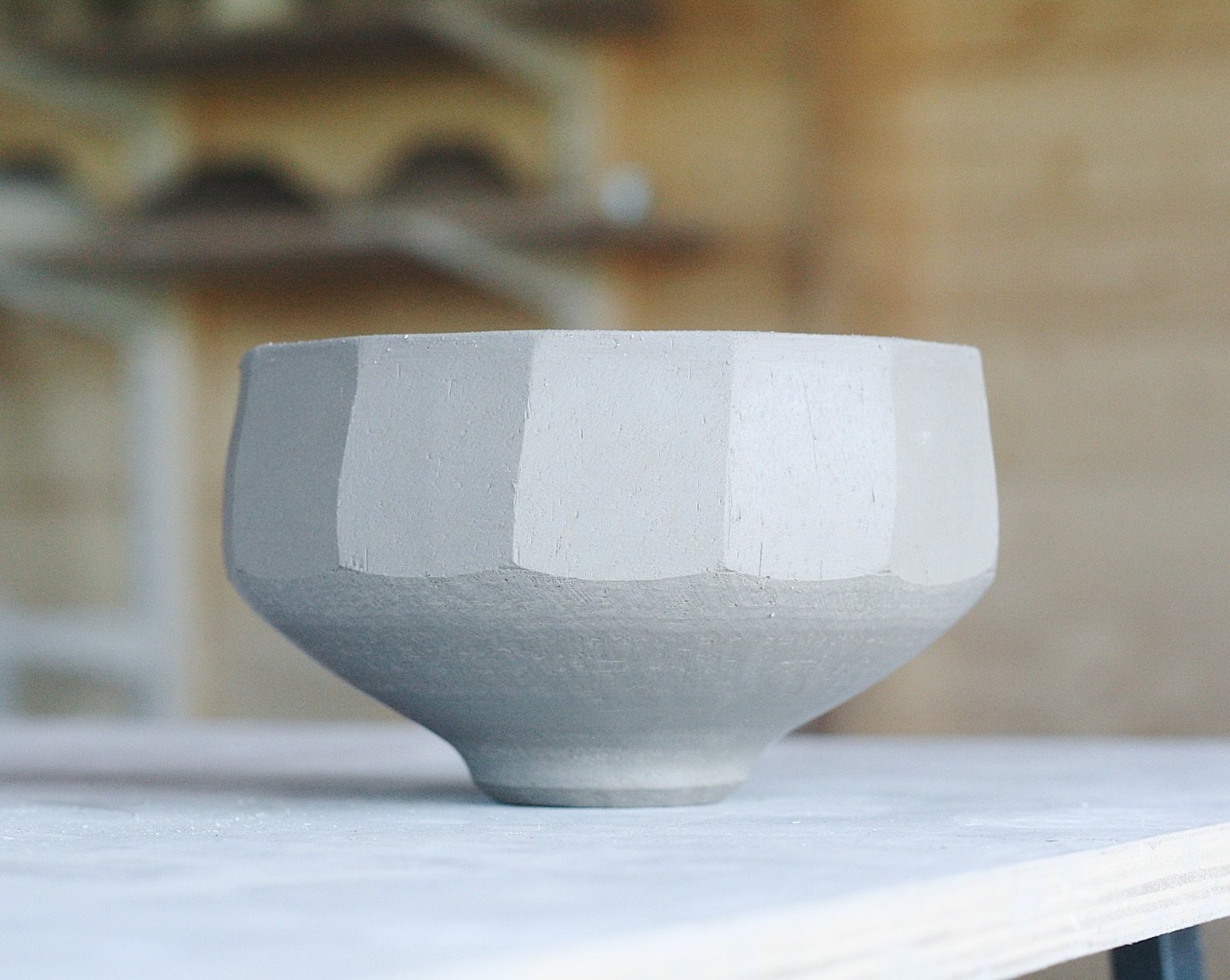 Return of the facets. Lovely to be reacquainting myself with lots of ideas I had started to explore last year. I seem to be spending a lot of time gas blasting pots so that&rsquo;s I can play around with new things but at a faster pace. This bowl was