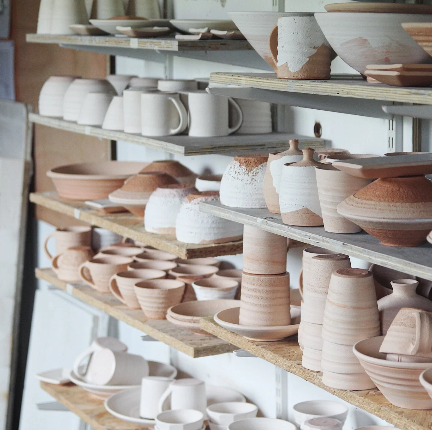Firing 2.2 is just coming to a close as I take refuge from the kiln room in the cool of the studio. Lots more bisque has made its way from ware boards into the chamber and I&rsquo;ll be eagerly unpacking on Monday 🔥 the whole operation of glaze firi