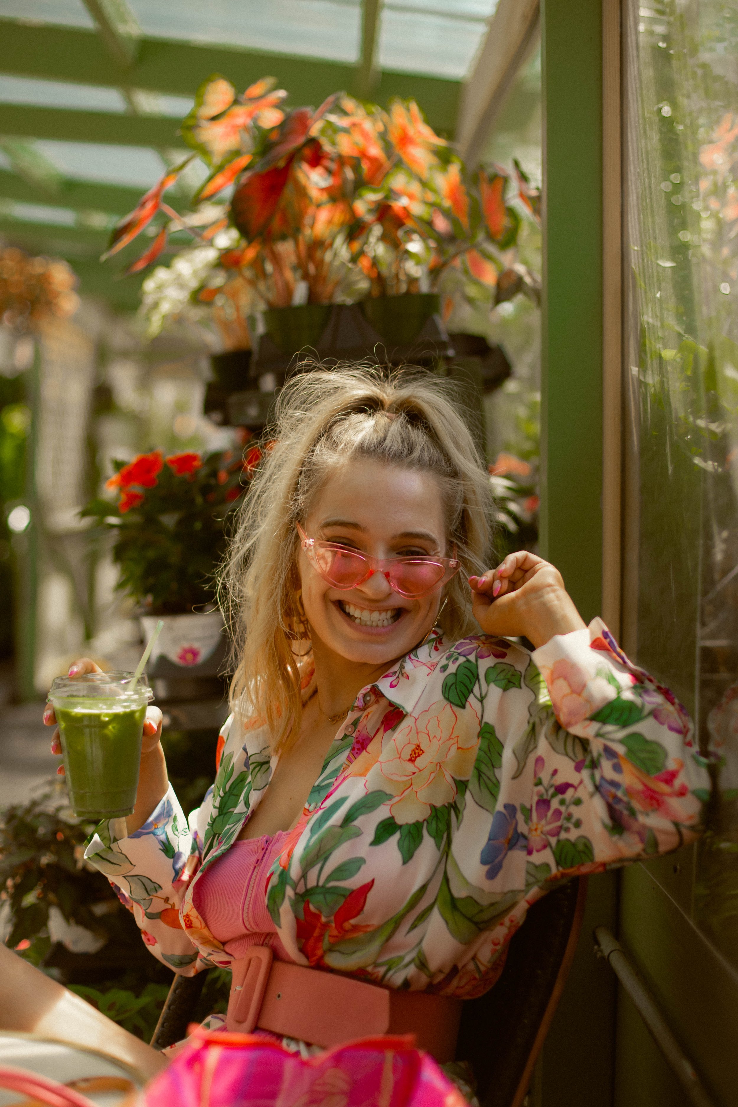 Super fun spring photoshoot at plant Shed in NYC