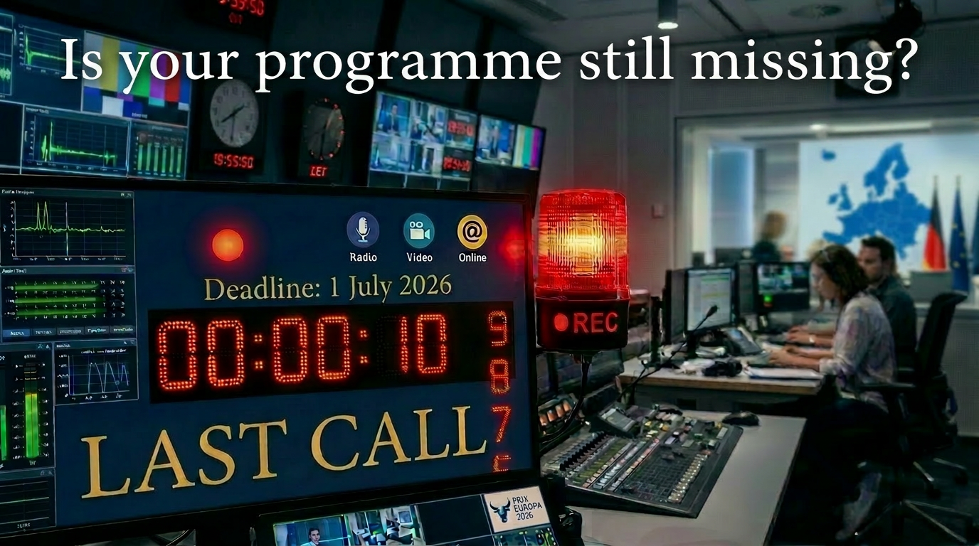 Submit your programmes to the 40th edition of PRIX EUROPA now!