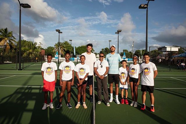 We work hard to bring great islands in the Caribbean world class exhibition matches like we did this past Sunday in Antigua. Thanks again to @mphilippoussis &amp; @jodymaginley ✌️ #exhibition #tennis #atp #Caribbean #antigua #travel #tourism