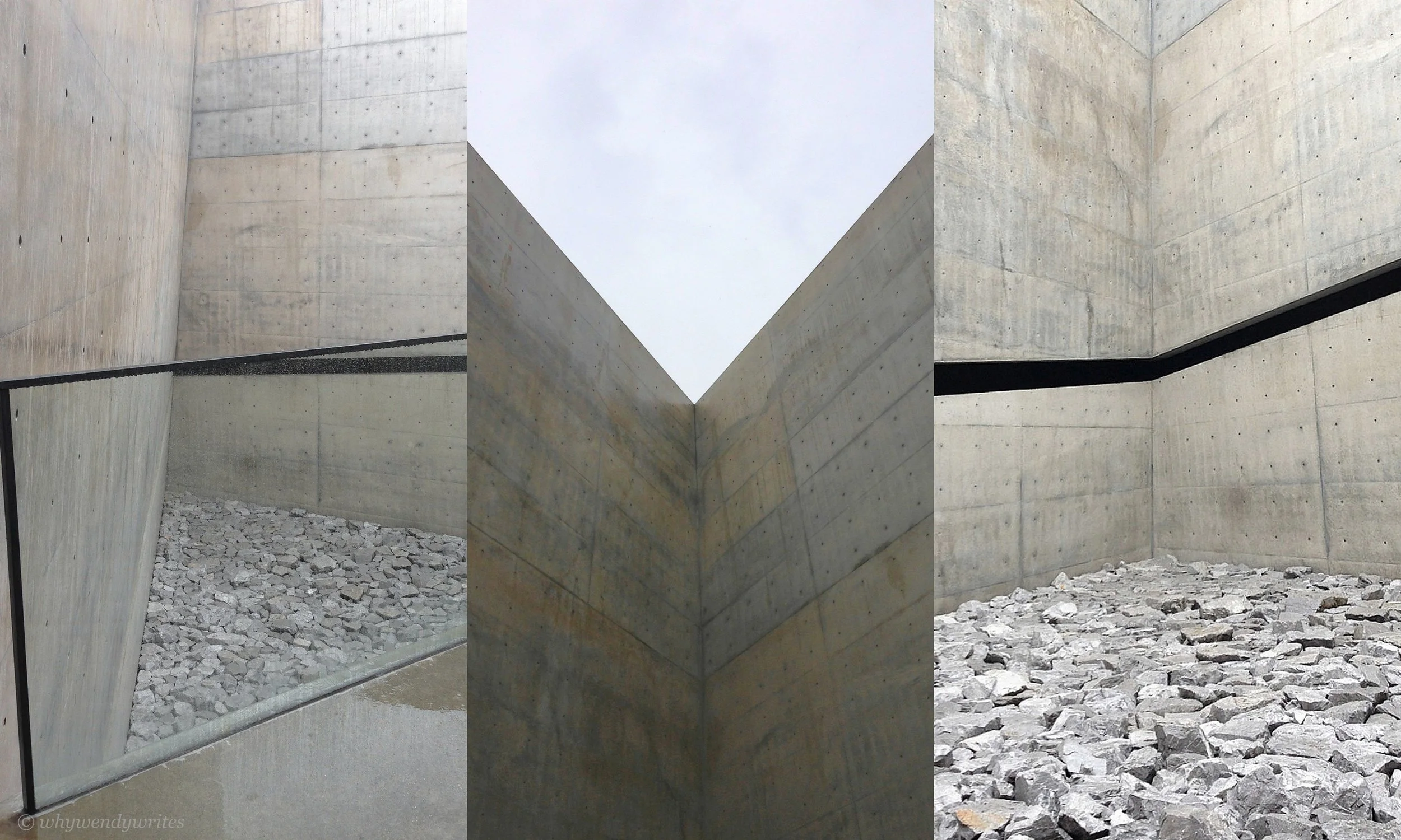 Ando's concrete with sky (Lee Ufan Museum’s entrance