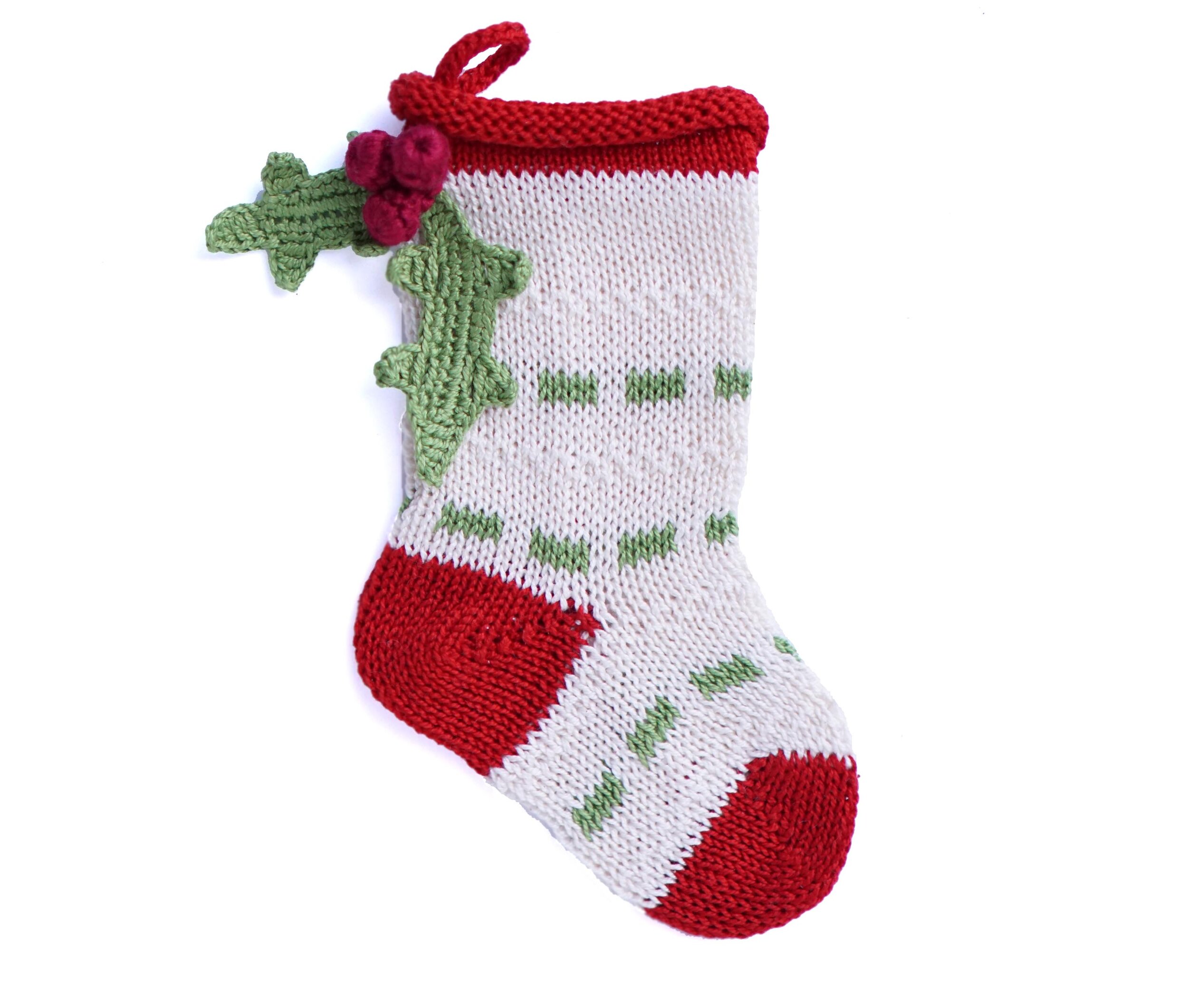 Small Holly Stocking for Melange Collection