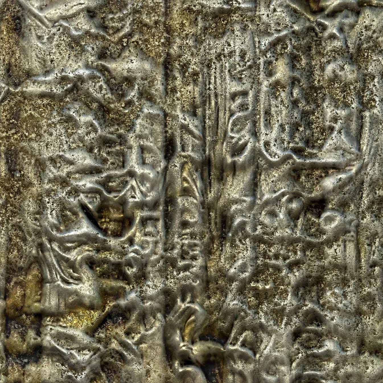 AI Sandstone and Gold Hybrid Material
