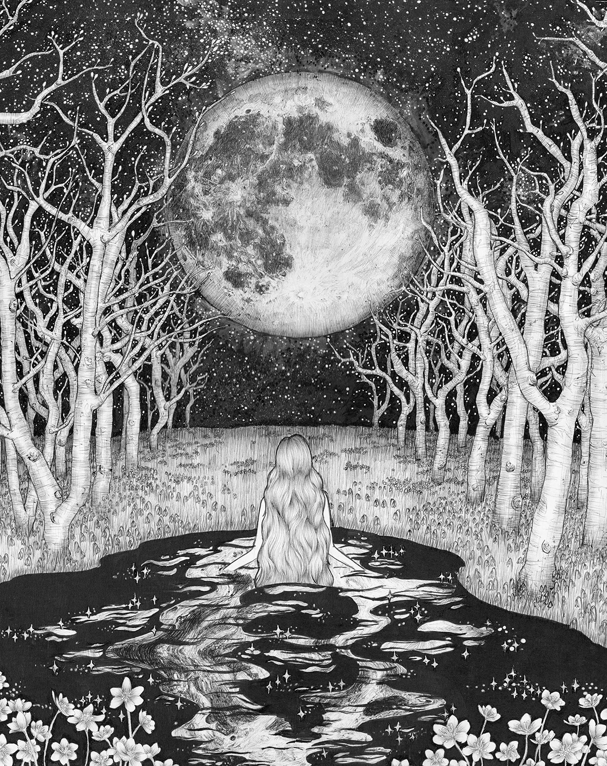 The Moonlight Bather