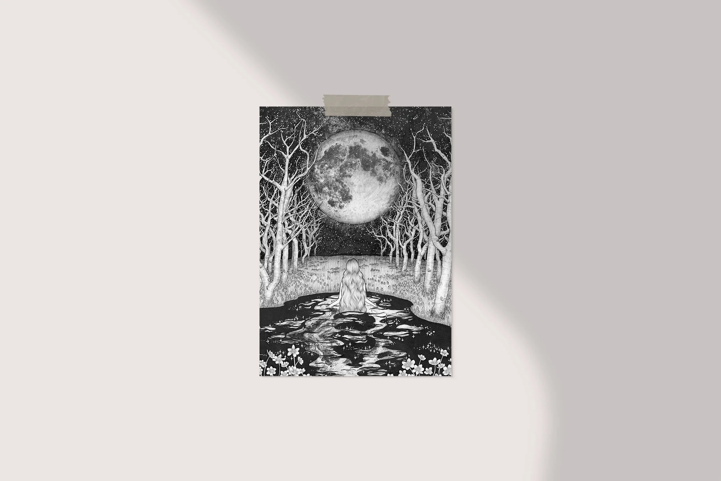 The Moonlight Bather Fine Art Print