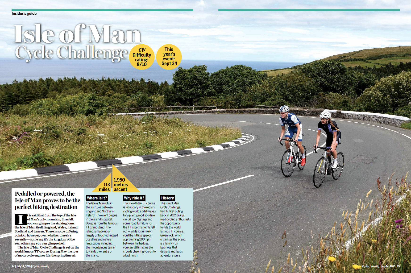 Cycling Weekly 4 page article