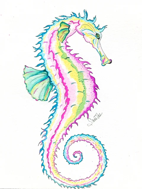 Rainbow Sea Horse - SOLD