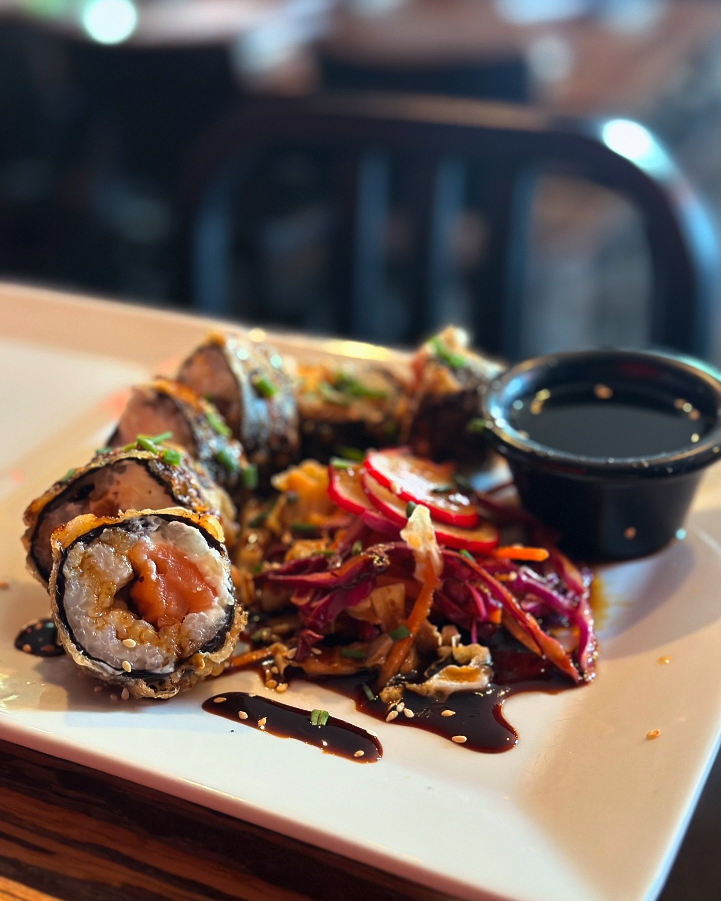 Wednesdays are for Tempura Smoked Salmon Nori Rolls