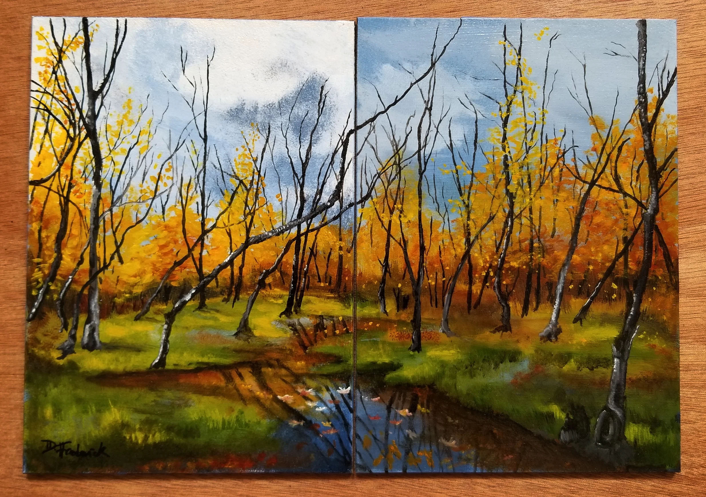 Autumn in The Swamp - Diptych