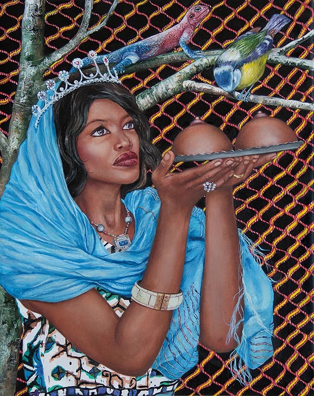Sainte Agathe de Catane - 2017Oil on canvas, 50 x 40 cm