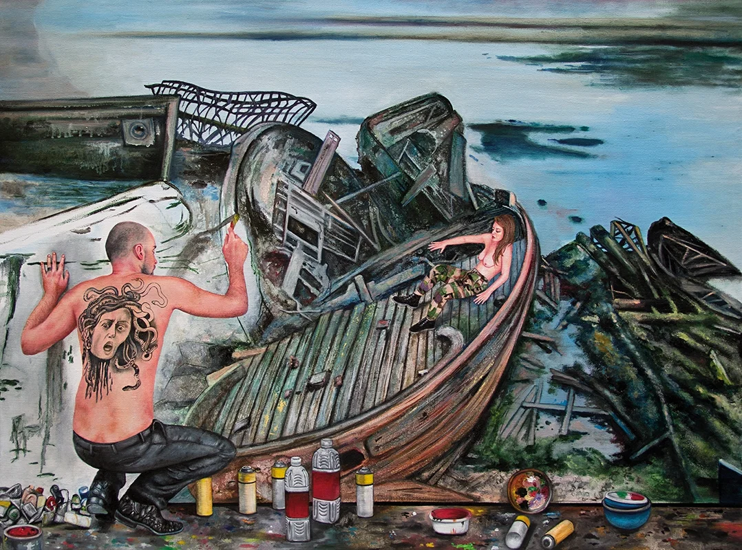Entropie - 2017 Oil on canvas, 98 x 130 cm