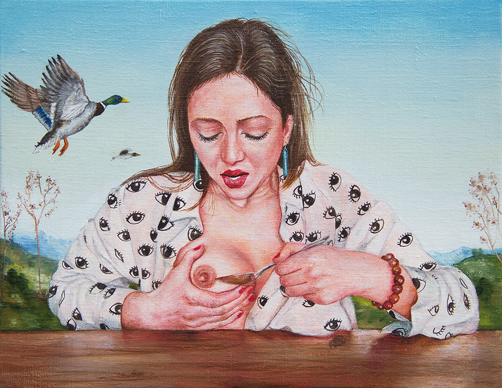 Esprit sein 1 - 2016 oil on canvas, 27 x 35 cm