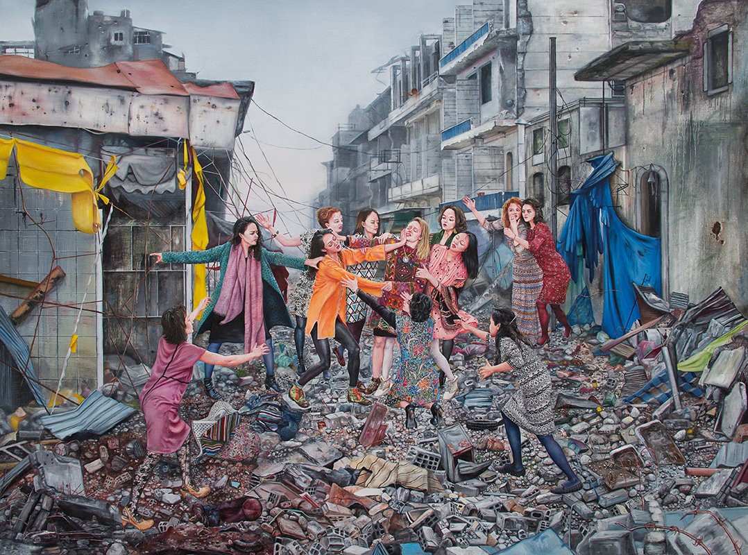 La cité céleste - 2016 oil on canvas, 185 x 250 cm