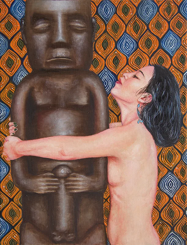 Vertical 2 - 2016Oil on canvas, 35 x 27 cm