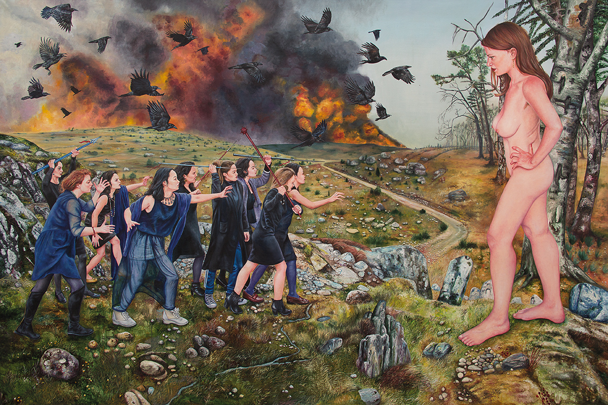 Le soulèvement des âmes noires - 2016 Oil on canvas, 190 x 295 cm