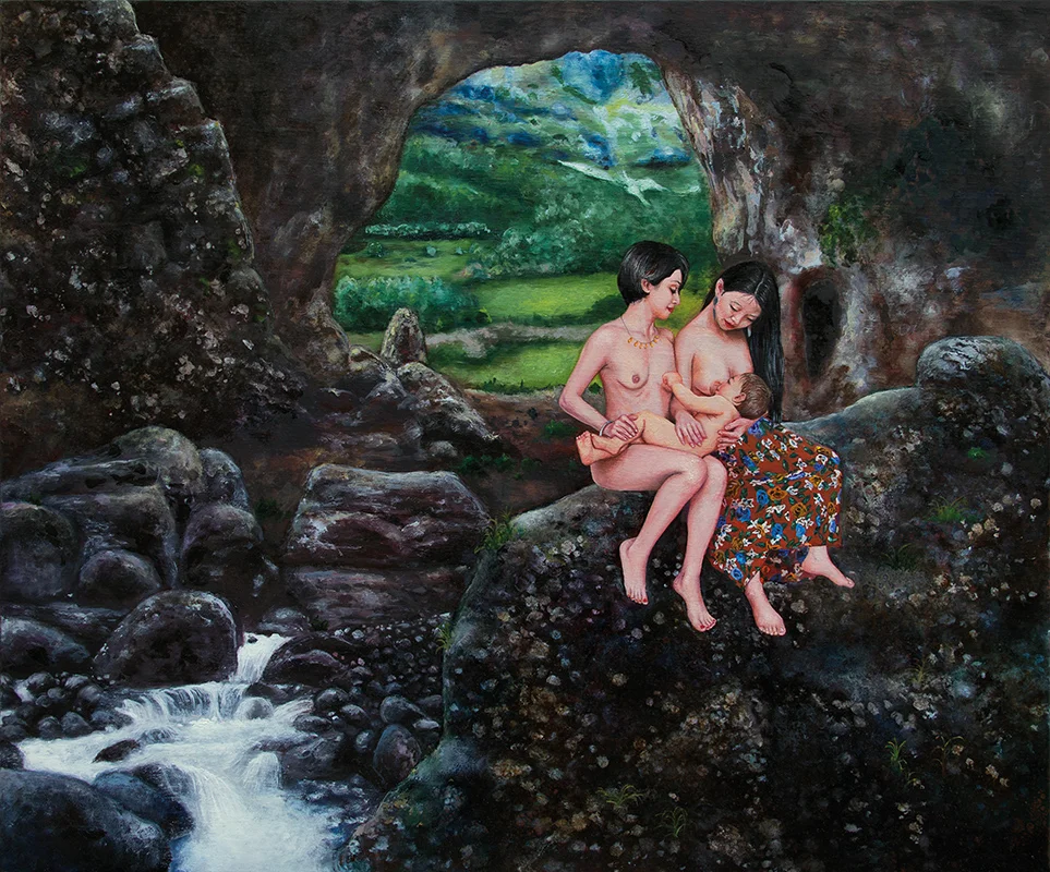 Le voyage souterrain - 2015 Oil on canvas, 54 x 65cm