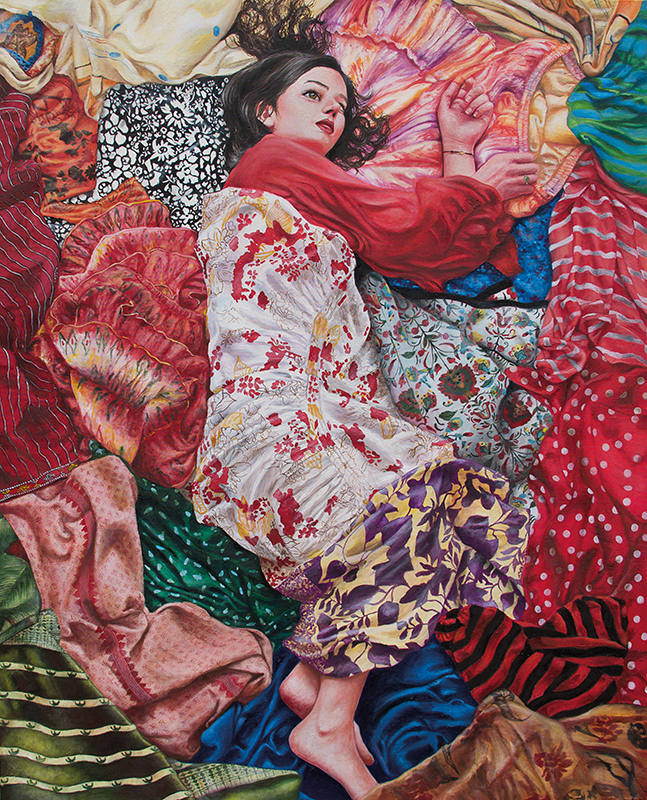 L'indécise - 2014 Oil on canvas, 100cm x 81cm