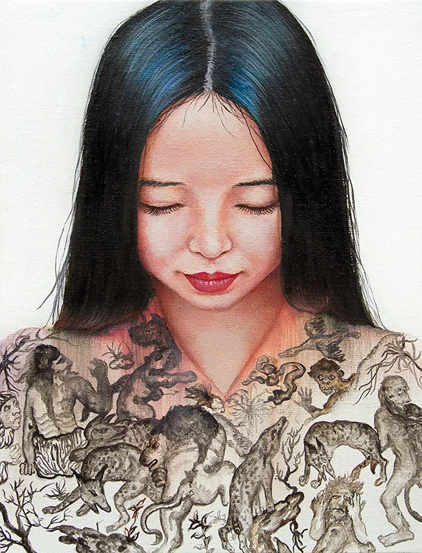 Les promesses de l'ombre&nbsp;- 2014Oil on canvas,&nbsp;35 x 27cm