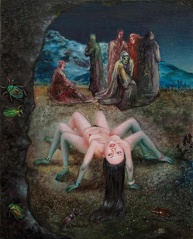 Une passion dans le désert&nbsp;- 2014Oil on canvas,&nbsp;50cm x 40cm