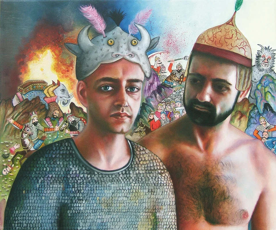 Farhad et Kamyar&nbsp;- 2009Oil on canvas,&nbsp;46 × 55cm