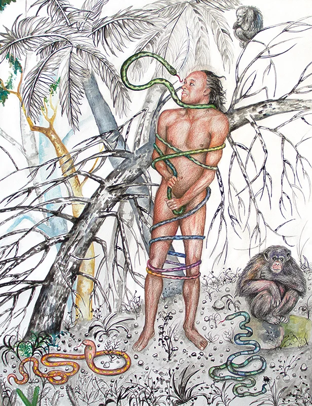 Untitled - 2012 mixed technique on paper, 62 x 46 cm