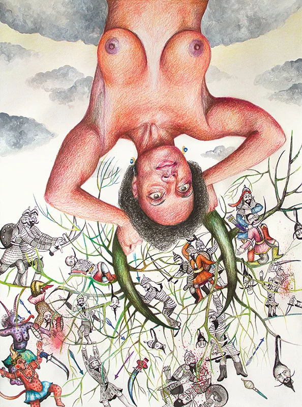 Untitled - 2012 mixed technique on paper, 62 x 46 cm