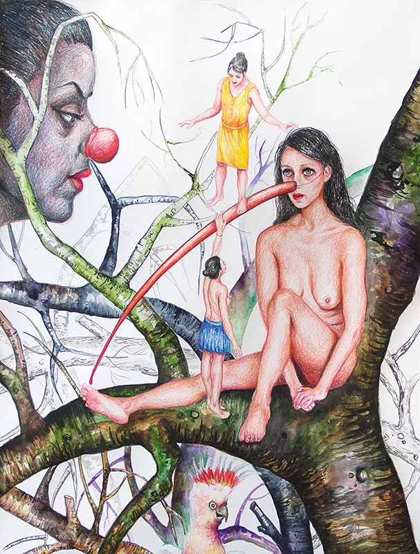 Untitled - 2013 mixed technique on paper, 62 x 46 cm
