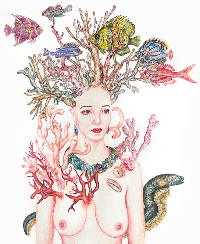 Untitled - 2016 mixed technique on paper, 59 x 48 cm
