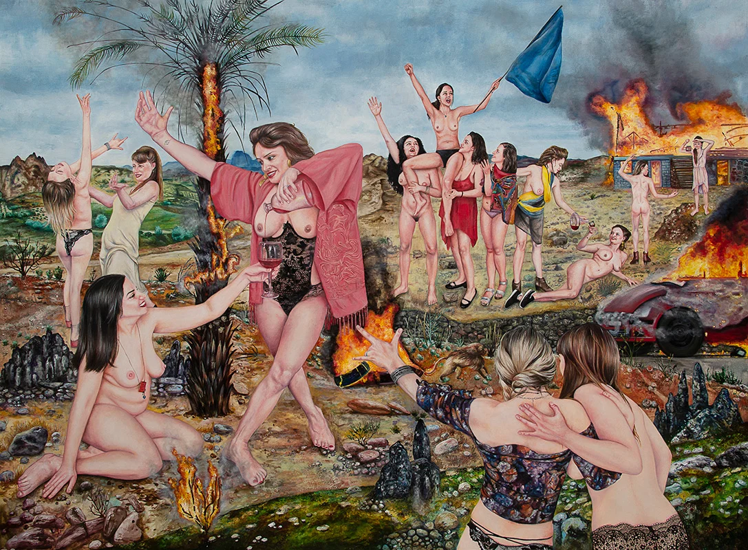 Les pétroleuses - 2018Oil on canvas, 185 x 250 cm