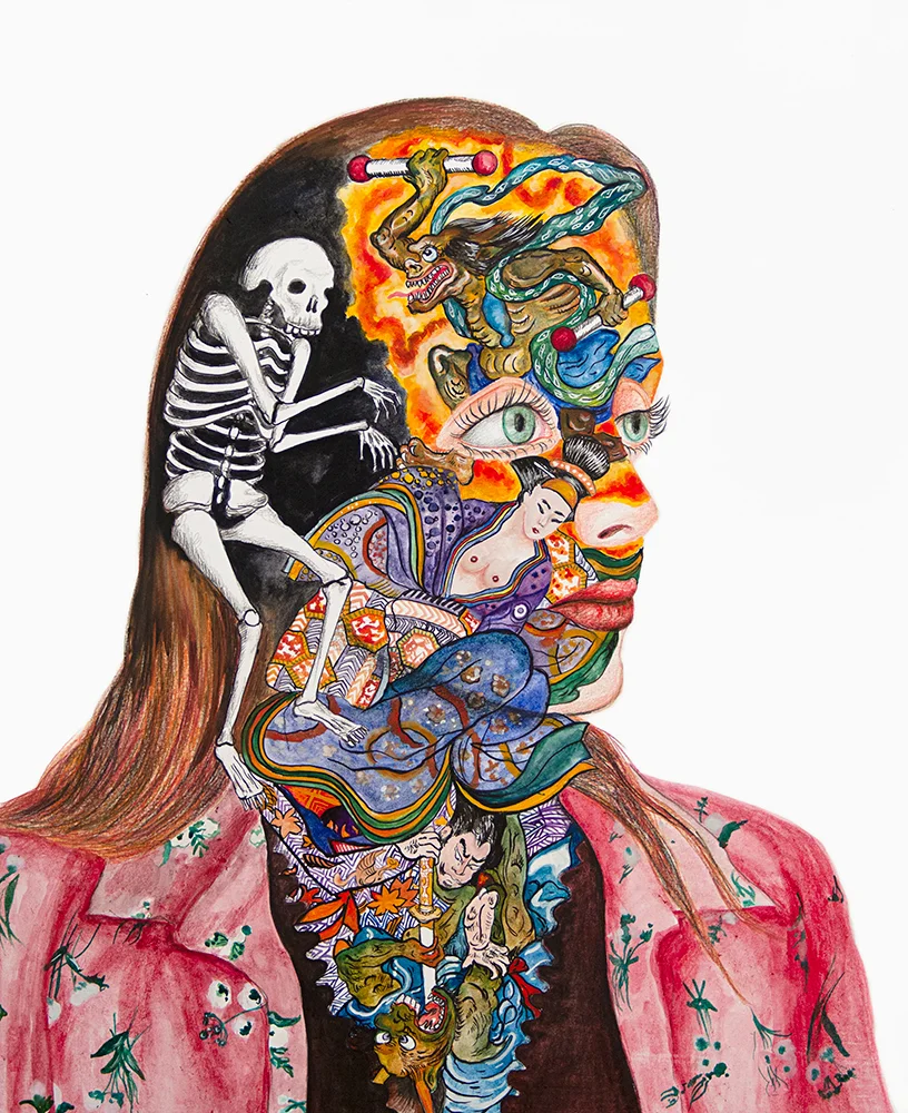 Untitled - 2018 Mixed technique on paper, 55 x 45cm