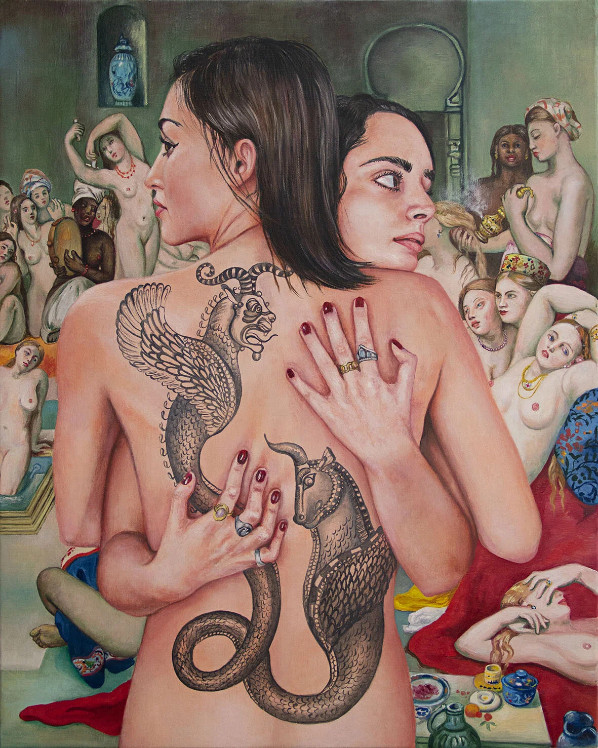 Le bain turc - 2020Oil on canvas, 50 x 40 cm