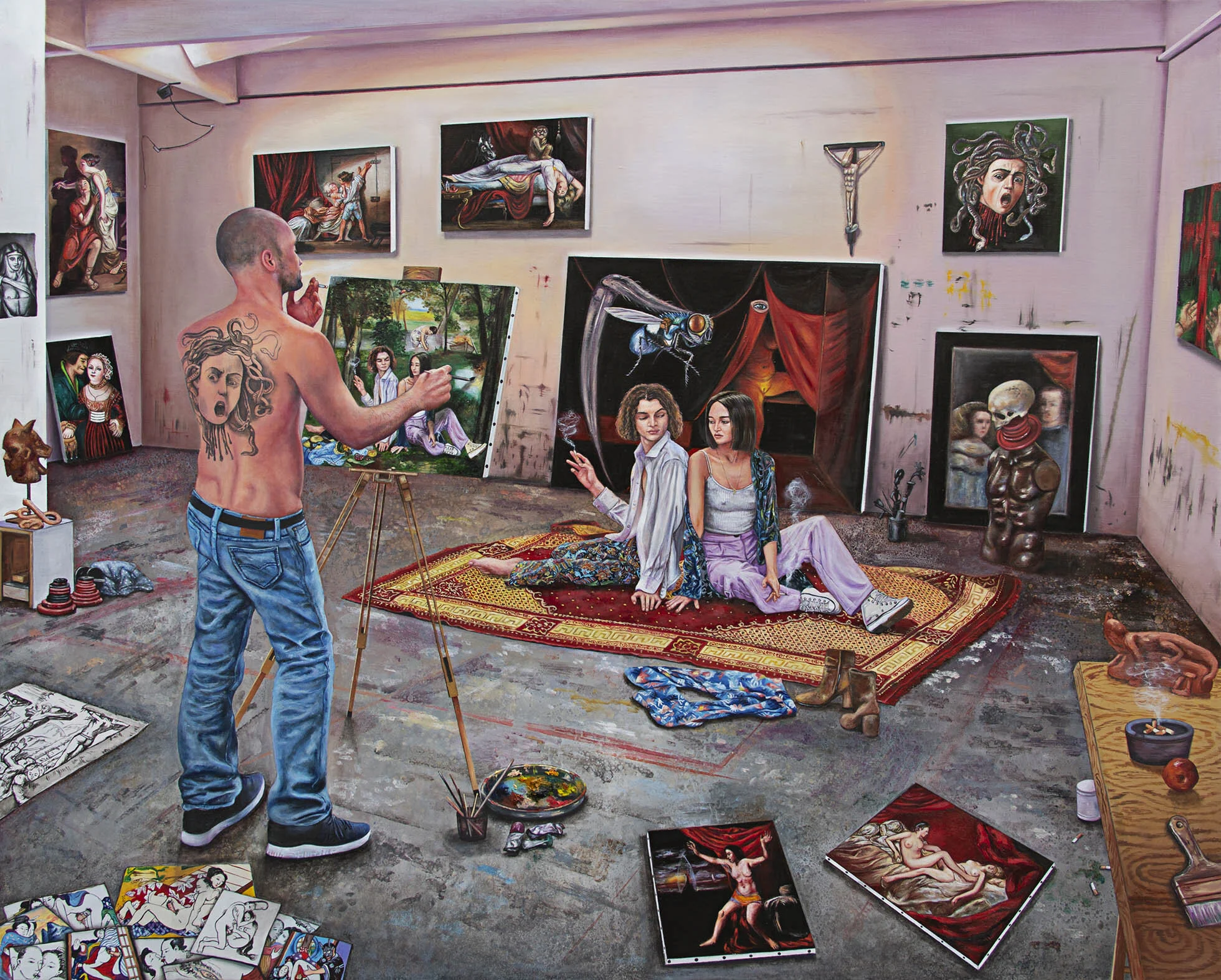 Les deux amis - 2020Oil on canvas, 130 x 162 cm