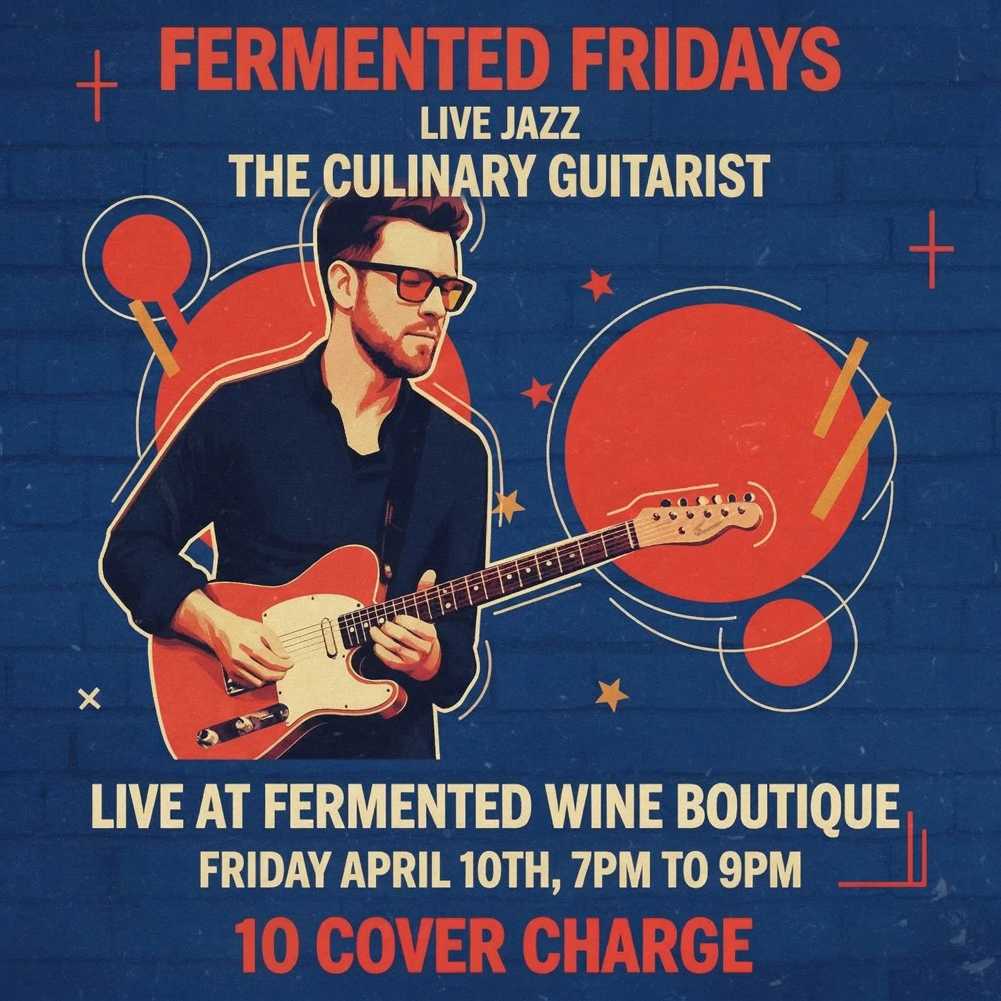 Fermented Fridays Live Jazz 🎷

This Friday, The Culinary Guitarist takes the stage at 7PM.

An evening of live jazz, storytelling, and naturally made wine &mdash; the kind of night you settle into and don&rsquo;t rush.

🕕 7PM
🎟 $10 Cover

Come ear