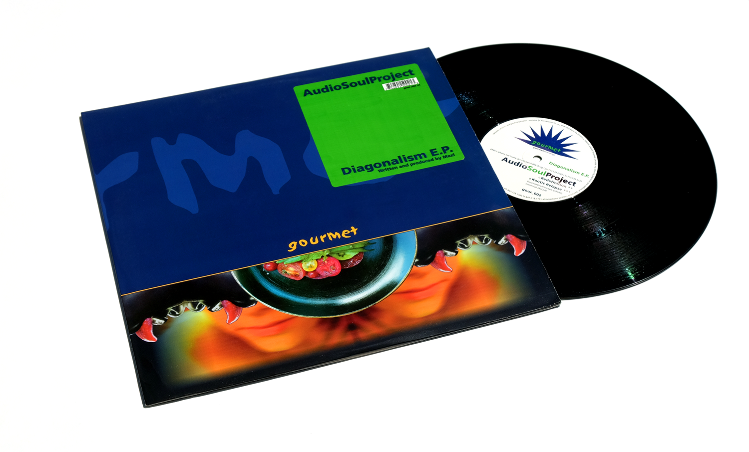 Gourmet Recordings original sleeve and record label.