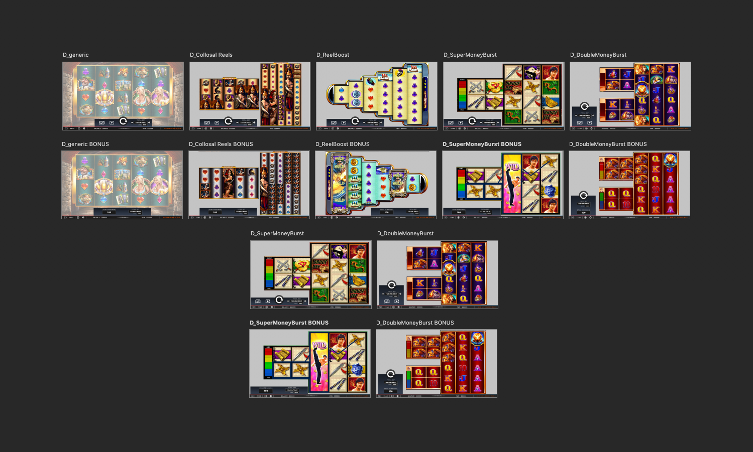 Desktop UI configurations.