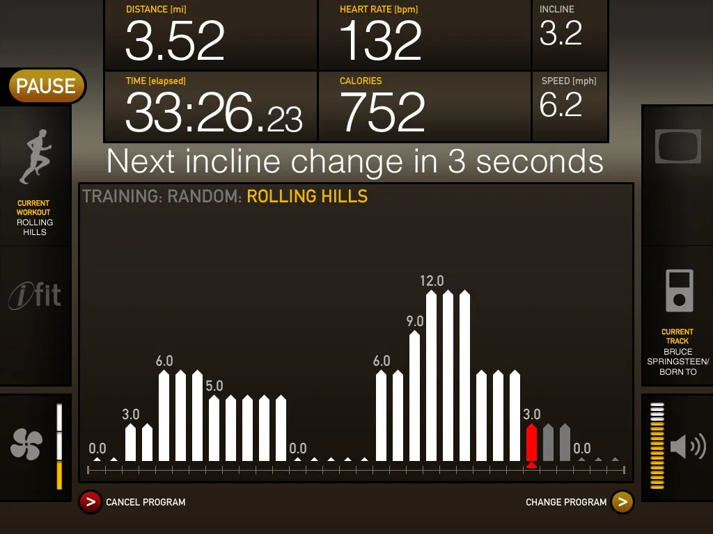 Alternate In-workout display.