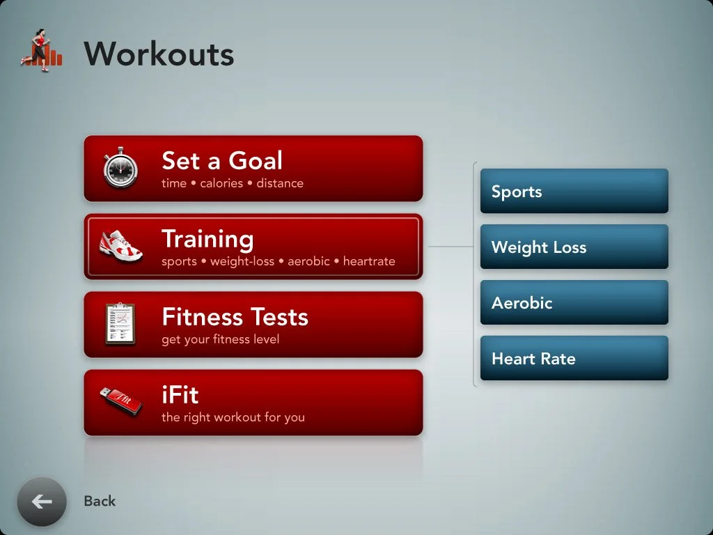 Workout Type Selection.