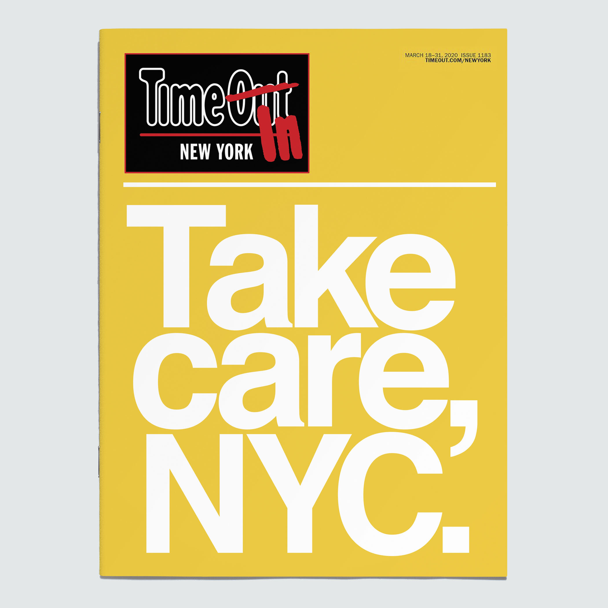 LAST PRINT ISSUE OF TIME OUT NEW YORK / MARCH 2020